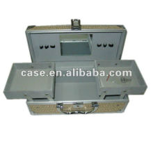 shining aluminum cosmetic box